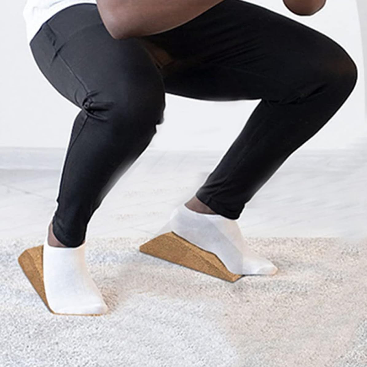 Cork Yoga Block Anti-slip Slant Board for Calf Stretching Physical Inclined Fitness Ramp for Squats and Lower Limb Care Indoor Use