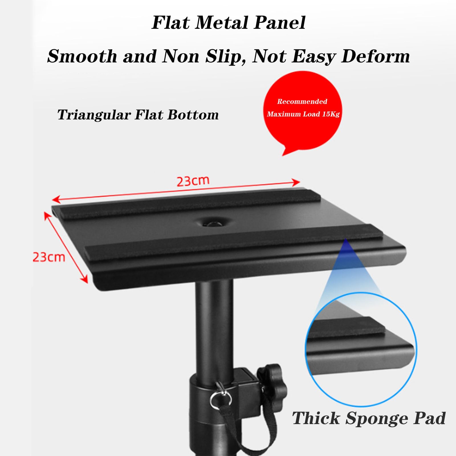 SFKLYU Soporte Altavoz Estantería Ajustable Soportes de Altavoz de Piso Universales Plataforma Pies Aislamiento de Altavoz para Monitor de Estudio, Subwoofer, Altavoces,A1