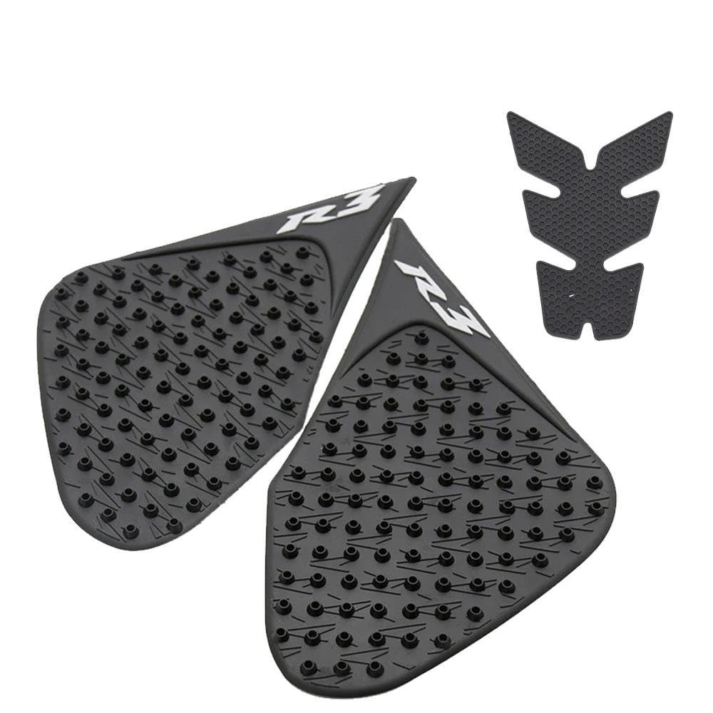 Motorcycle Tank Pad Sticker for Yamaha YZFR3 YZFR25 14-18 Protector Anti Slip Gas Knee Grip Traction Side Decal Streetfighter(Color2)