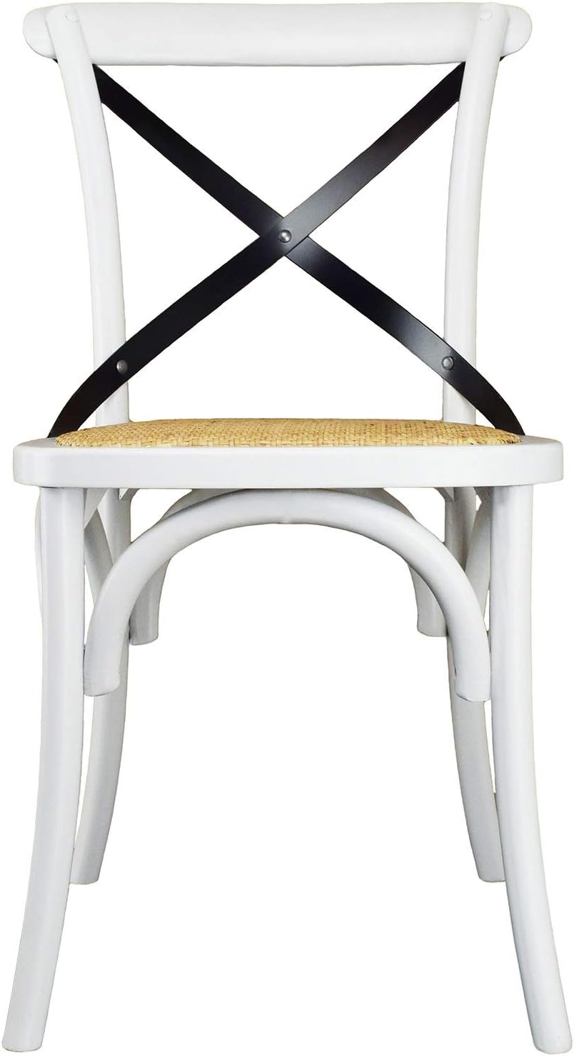2xHome Cross Back White Dining Chair Amazon.ca Home