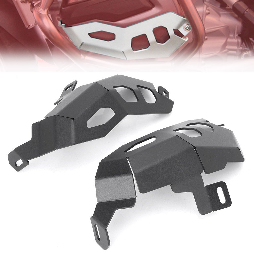 GZYF CNC Aluminum Motorcycle Front Cylinder Head Guard Protector Cover Fits For BMW R1200 GS ADV 2013-2017, Black