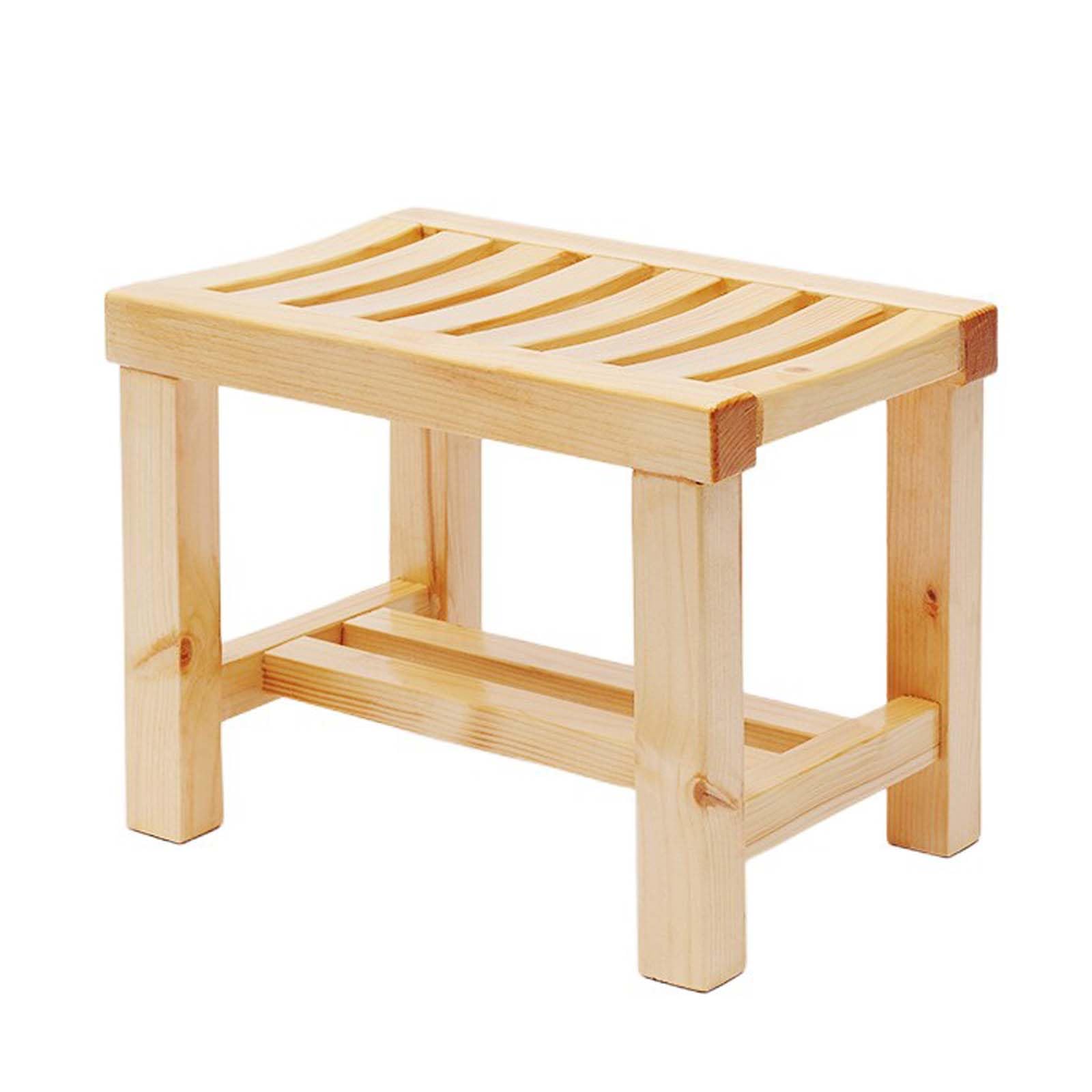 Taburete de ducha de bambú para afeitarse las piernas, banco de ducha impermeable y taburete de escalón, reposapiés marrón ligero para baños pequeños, perfecto para afeitarse fácilmente las piernas y
