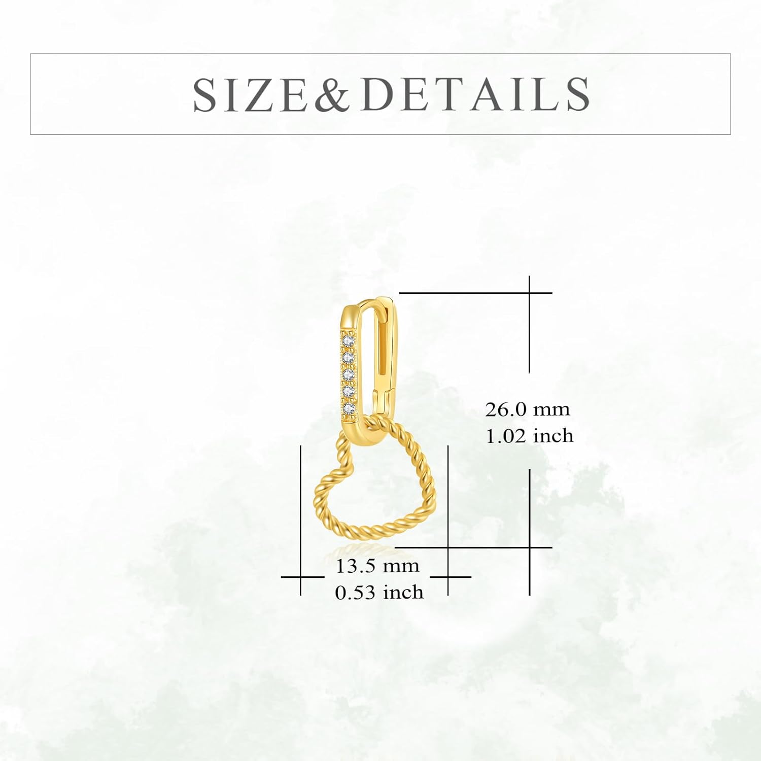 YFN Heart Earrings Sterling Silver Hollow Heart Dangling Dangle Drop Earrings Minimalist Jewelry Gifts for Women - Image 5