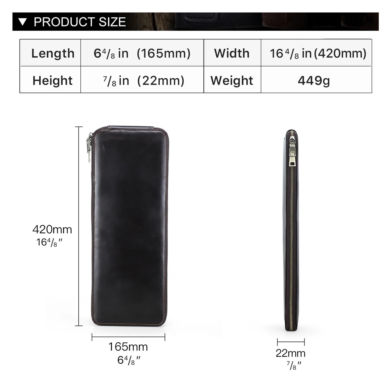 Custodia da viaggio per cravatte da uomo Portacravatte da viaggio in vera pelle con 2 scomparti, portacravatte, fatto a mano