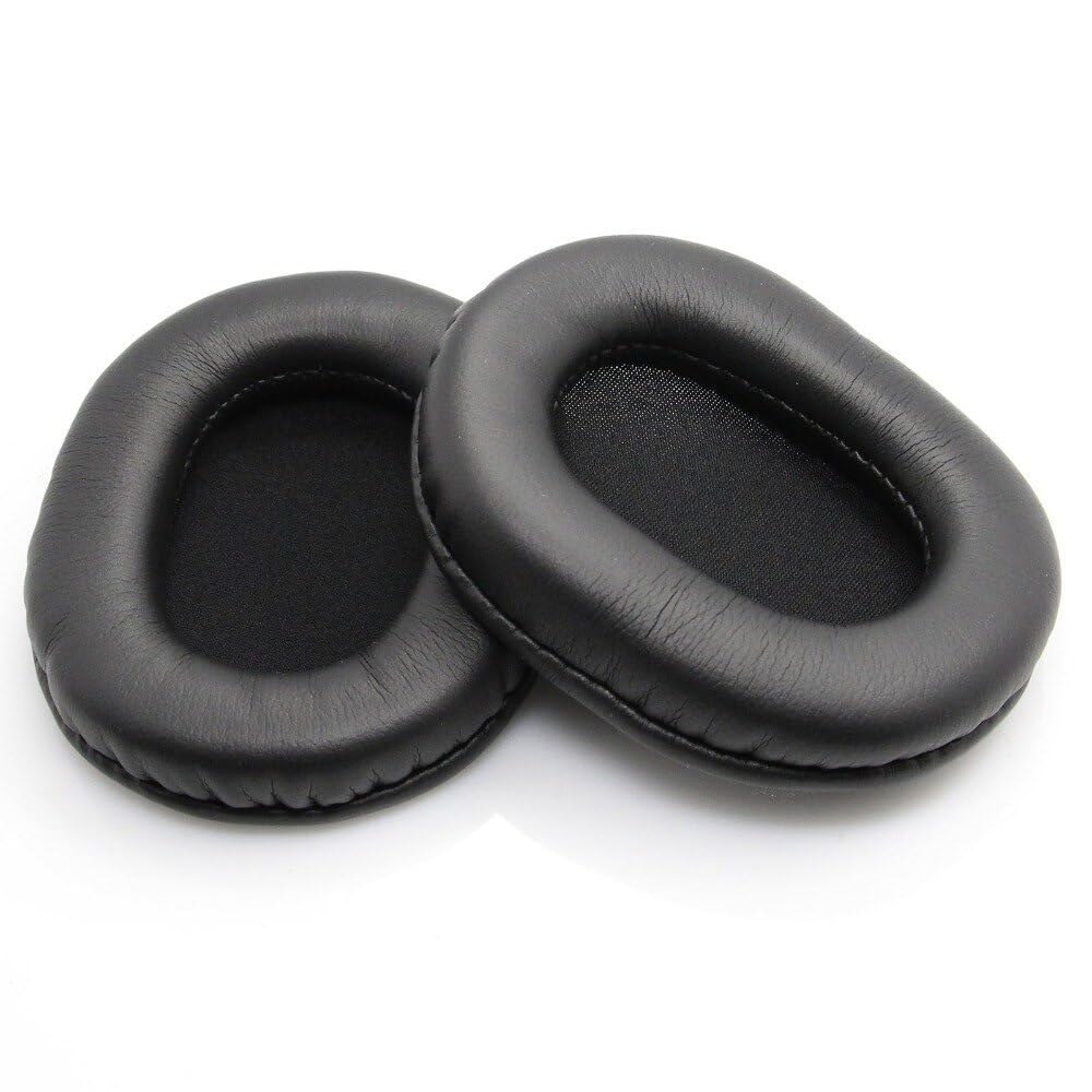 Zapasowe Nausznik do Audio Technica ATH-M50 / M50X / M50XBT / M50RD / M40X / M30X / M20X / MSR7 / SX1 Słuchawek od MMOBIEL - Memory Foam i Protein PU Wymienna Poduszka Uszu - Pady Nauszne - Czarny