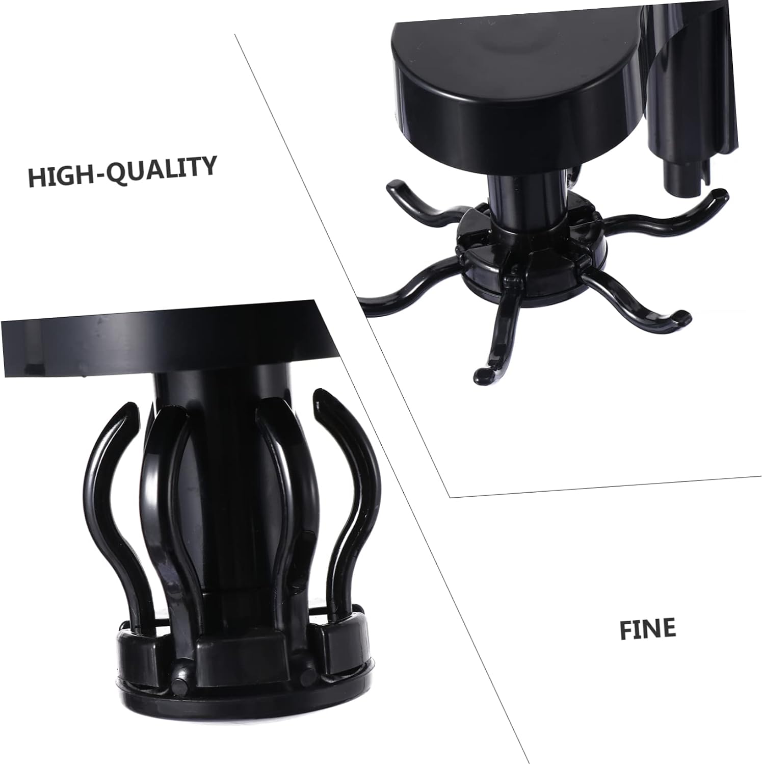Amosfun 3pcs Rotating Wall-Mounted Kitchen Storage Rack Hooks Organizer for Cooking Utensils Heavy-Duty Material No Drilling Required Space-Saving for Neat Home