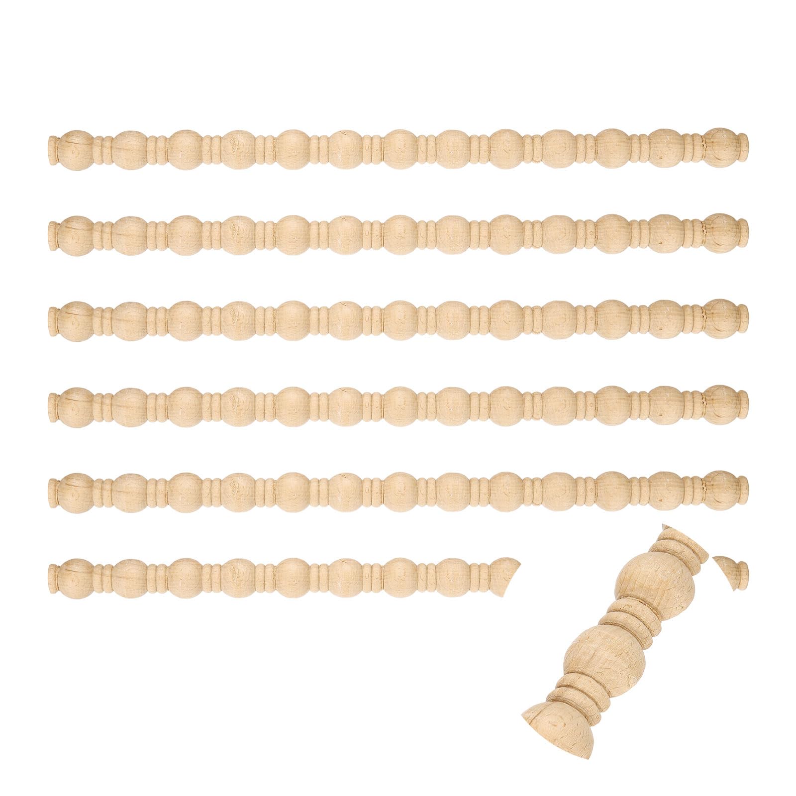 Appliques bois brut 3D motif gourde de 24 mm pour finitions de boiserie haut de gamme