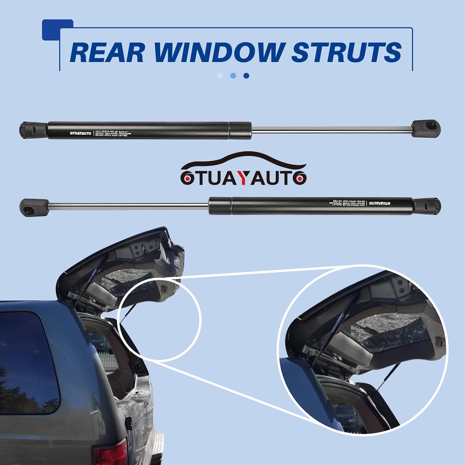Replacement for 2000-2005 Ford Excursion Rear Window Struts - OTUAYAUTO Rear Window Lift Support- OEM # 6421 PM2019EX (Pack of 2)