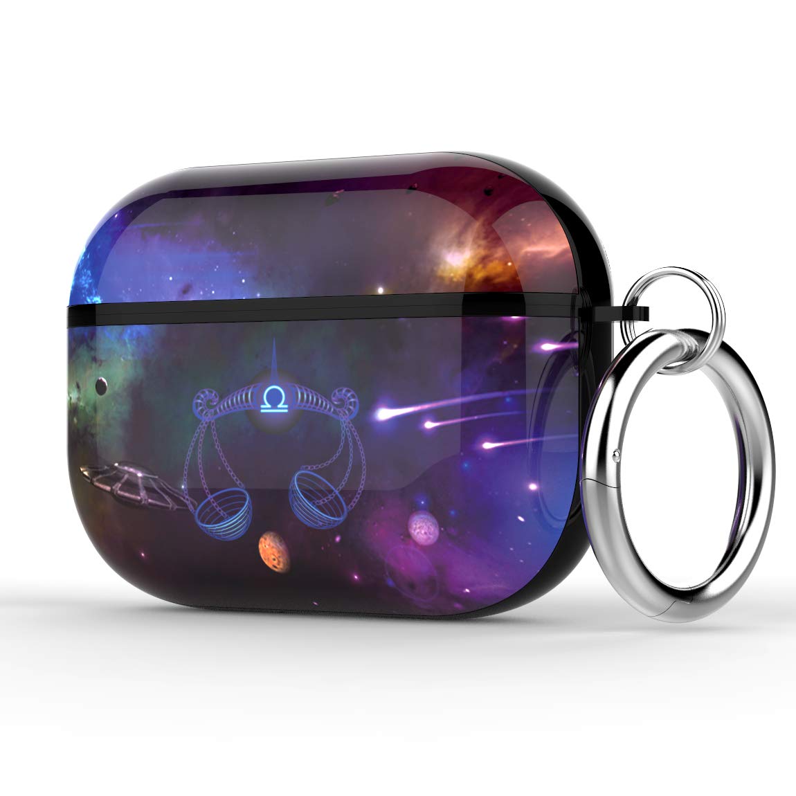 Compatible Apple Airpods pro case Protective, Shockproof Cover, Beautiful Appearance, with Round Buckle, with Wireless Charging, Front LED Visual