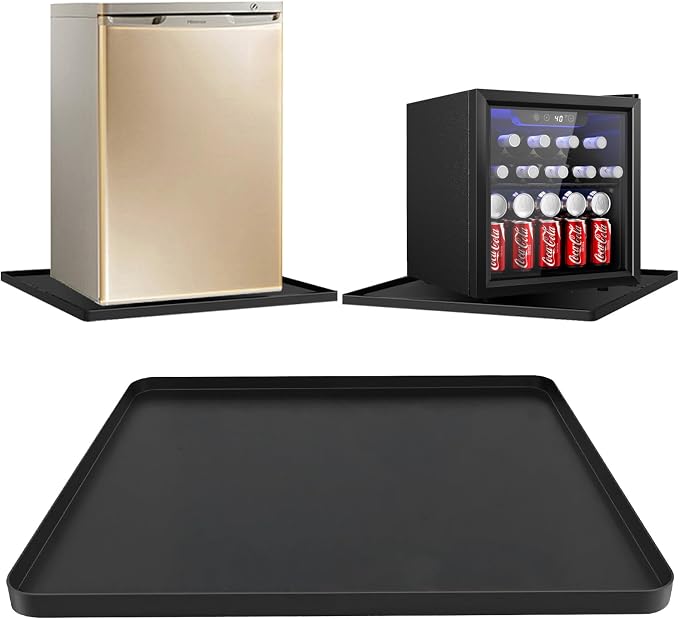 Mini Fridge Silicone Mat, 19.7"x19.7"x0.6" - Durable Refrigerator Mats with