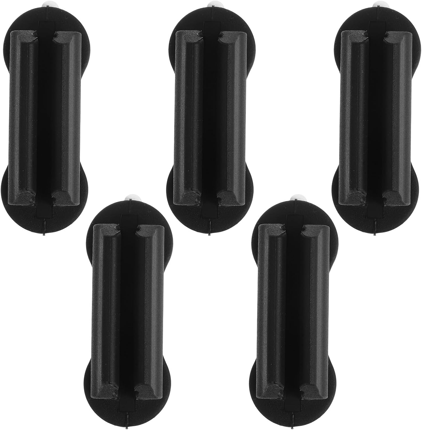 Homoyoyo 5pcs Black Silicone Adhesive Pen Holder and Clipboard Pen Loop Desk Organizer for Office, School Supplies, Teacher and Student Desk Accessories