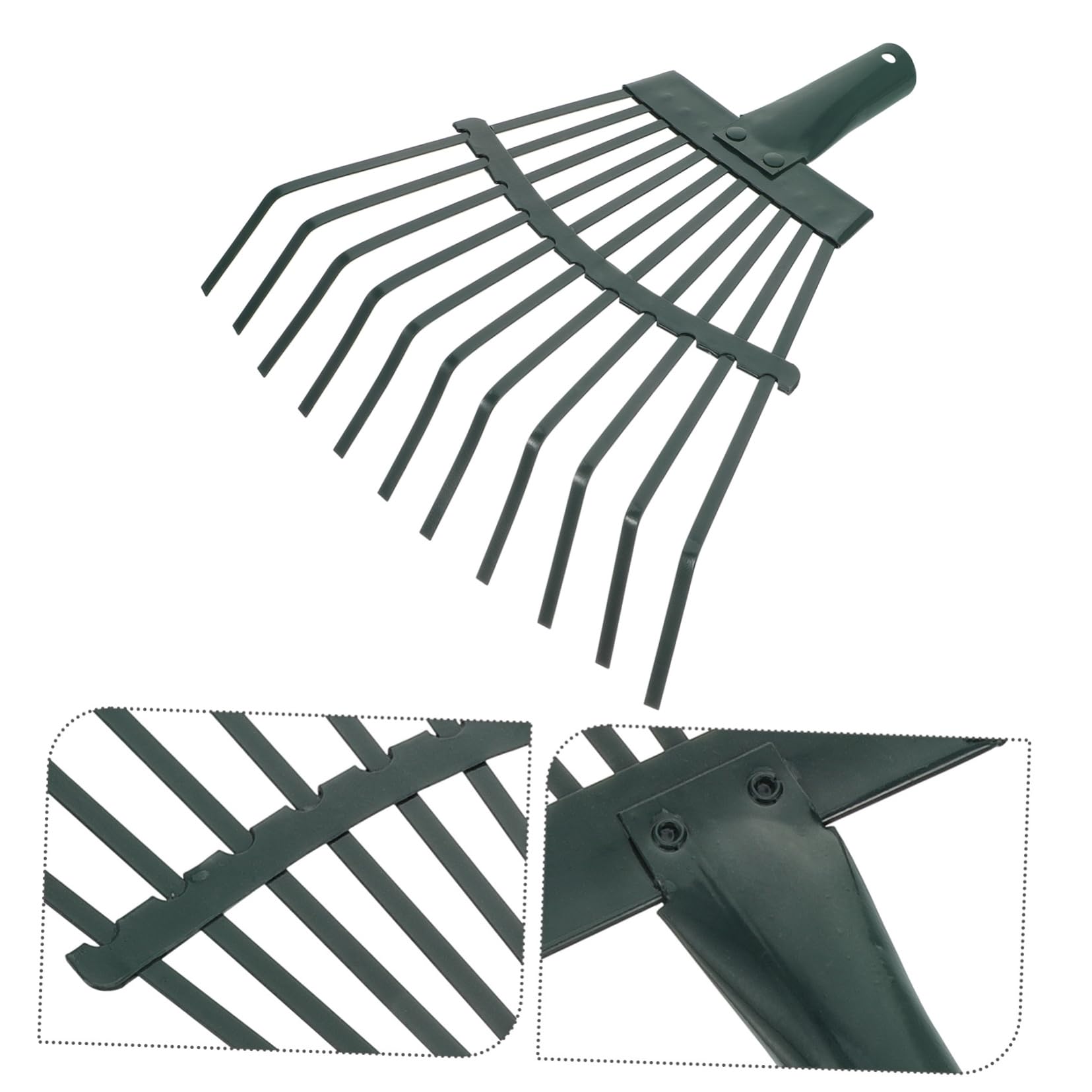 BESTonZON 3 Stück Gartenrechen für Laub und Gartenpflege Kompakter Laubbesen für Effizientes Reinigen von Rasenflächen Geeignet für Gartenarbeit und Outdoor Anwendungen