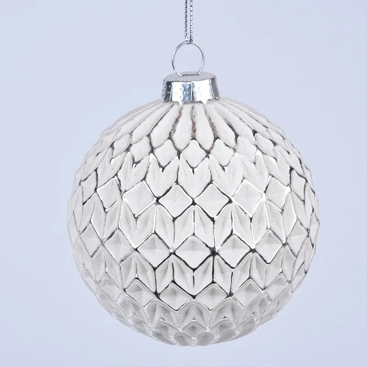 4 Piezas de Adornos de Bolas de Navidad Retro, Bolas de Cristal, Decoraciones para árboles de Navidad de Año Nuevo, Bola de Cristal, 3-8cm