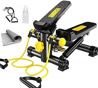SCIAZA Stepper, Side Stepper Side Fitness Machine Incl Resistance Bands and Carpet, mini Fitness Exercise Machine Stepper, Leg Arm Thigh Exerciser Fitness Full Body Workout Efficency