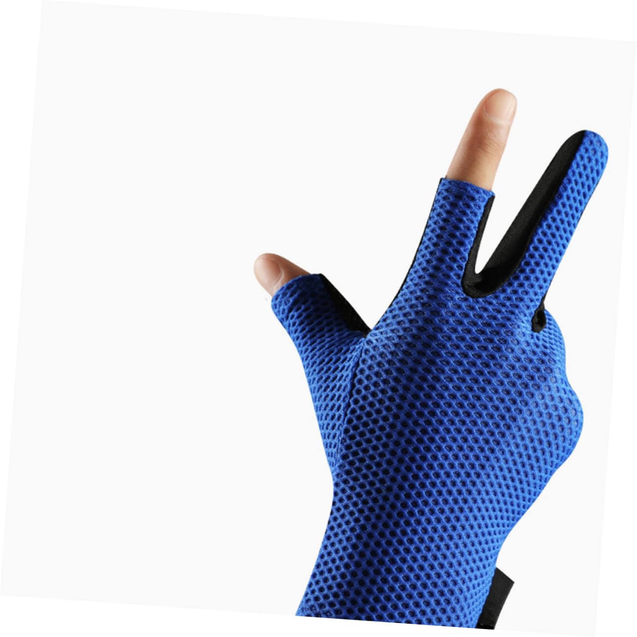 TOYANDONA Guantes de Cortos Exteriores Protección Solar de Dedos Cómodos y Transpirables Actividades Deportivas y Azul Único