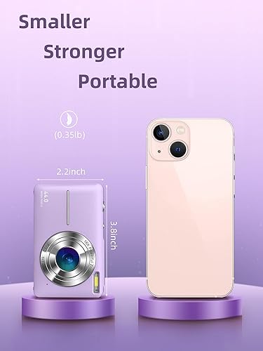 Miniatura 9 de Cámara digital FHD 1080P cámara digital de punto y disparo para niños cámara de vlogging de 44 MP con zoom de 16 x antivibración cámara compacta