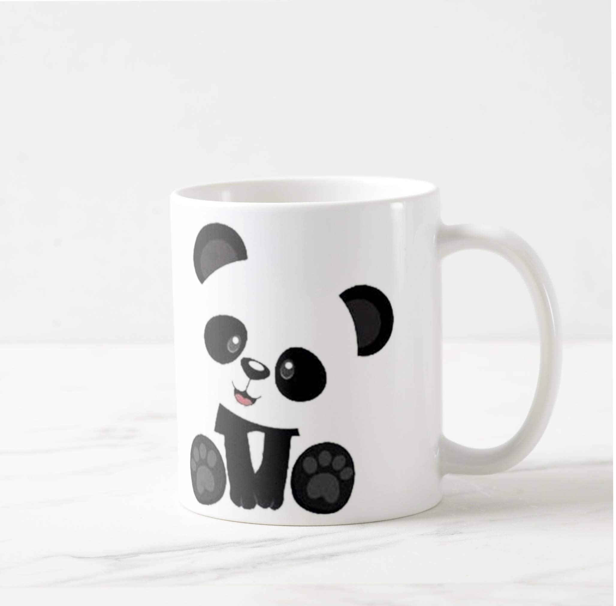 V Kraft "Panda New" White Ceramic Mug with Handle Gift for Anyone On Any Occasion | Coffee Mug & Tea Cup | Pack of 1, 330ml