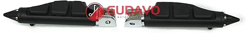 Miniatura 5 de Motocicleta cromo aluminio pie clavijas trasero pasajero pedal con soportes para HONDA GL1500 VALKYRIE (todos los modles) 1997-2004 (GTW mate balck)