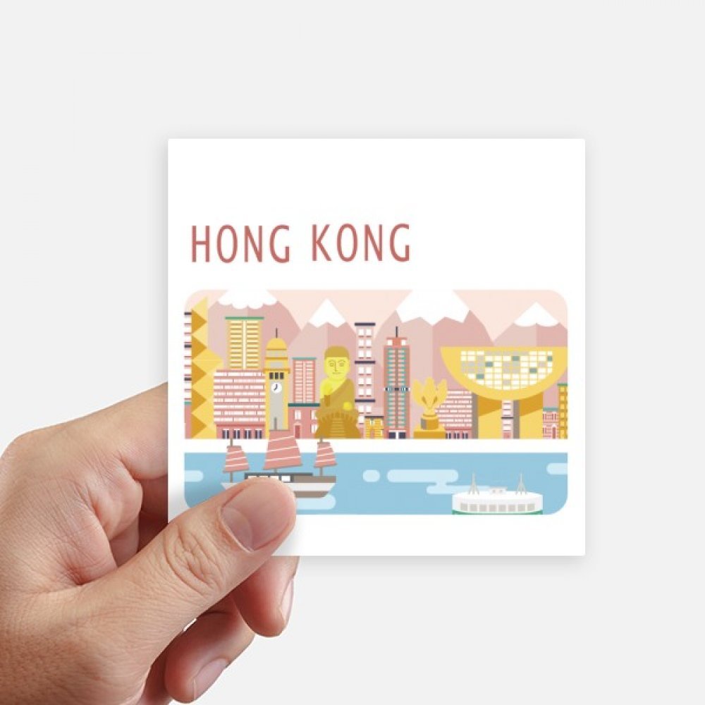 Decal Hong Kong Harbour 10CM de style traditionnel pour customisation murale et pc portable