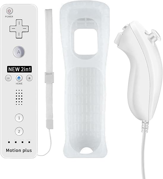 QUMOX Motion Plus Controller Remote + Nunchuk per Nintendo Wii Toad Ver. - 4