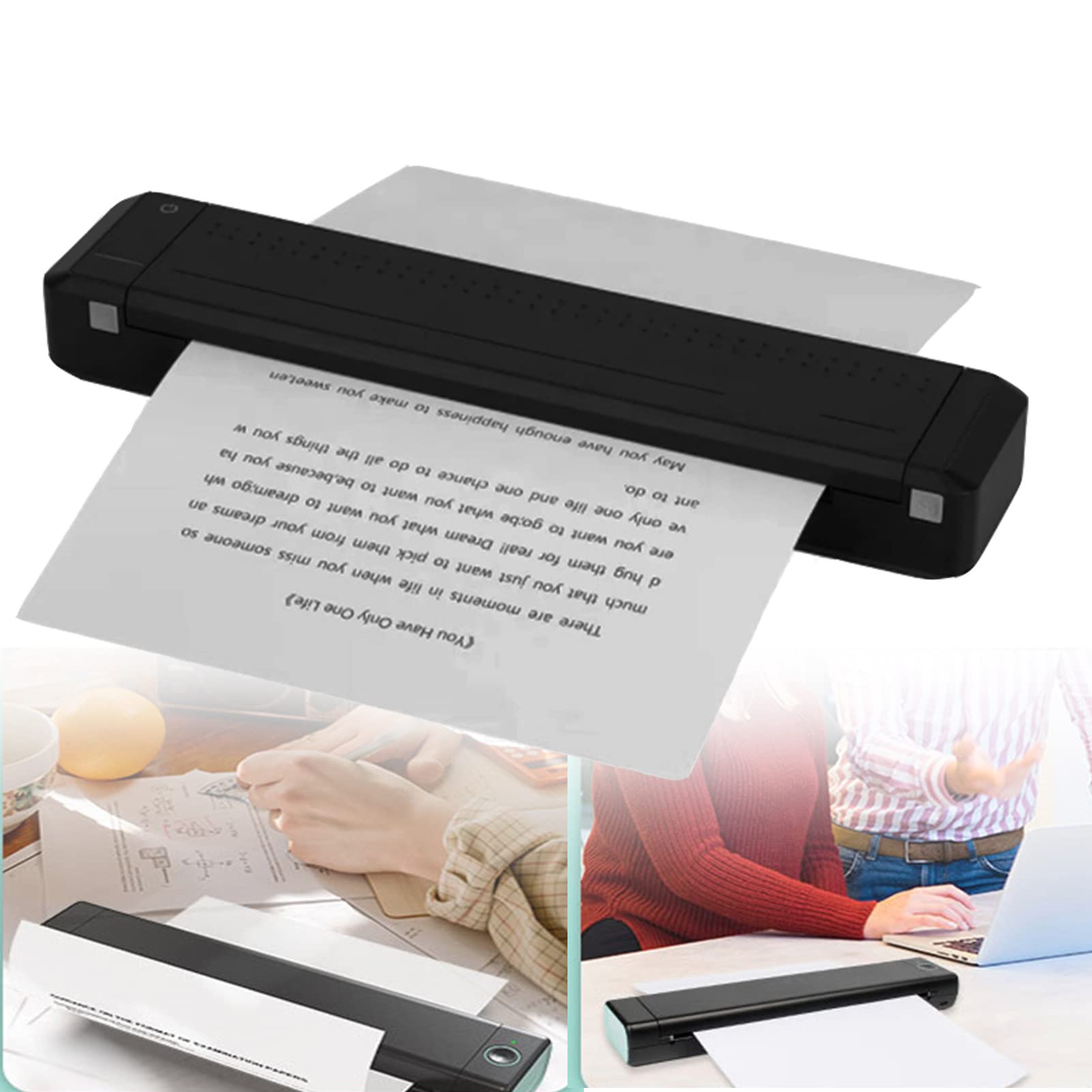 Imprimantes Portables sans Fil compatibles avec Les imprimantes sans Fil Bluetooth, imprimantes Portables sans Fil pour Voyage, Bureau Mobile, école, Lettre à la Maison et Papier A4