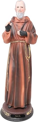 Miniatura 2 de DVDMATINEMOVIES - Estatua de resina de padre pio, varios tamaños, material de resina, padre pio, decoración del hogar, eventos, iglesia (pequeño 8