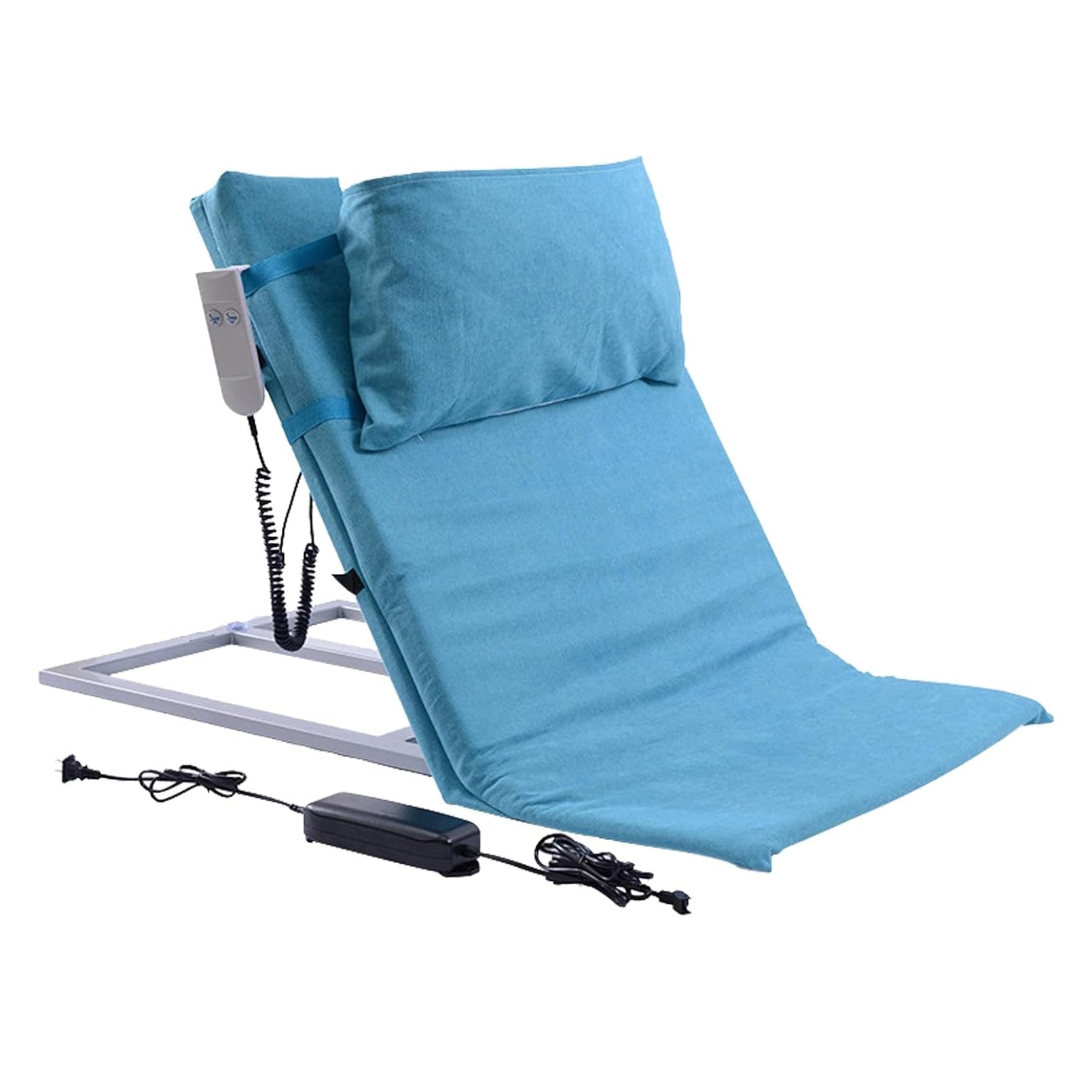 Respaldo elevable para Cama para Personas Mayores, colchón Ajustable, Ayuda para Sentarse y levantarse, Ajuste de ángulo de 2 a 65°, Respaldo de Cama para discapacitados, heridos (Azul)