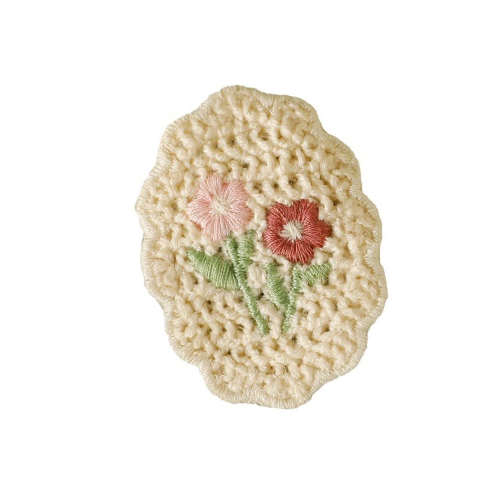 Adornos para Ropa, Parches Bordados de Tela Flores