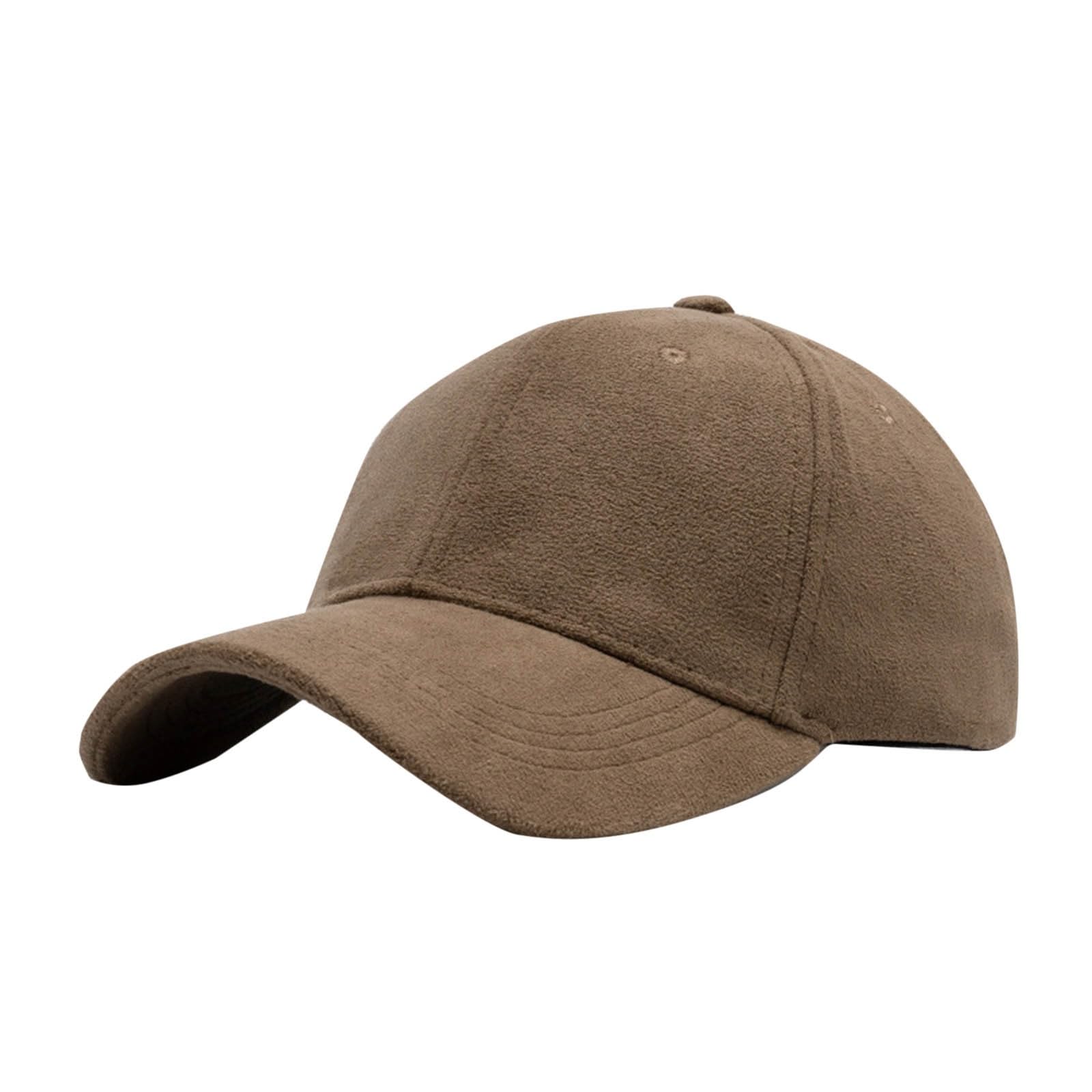Women's Men's Suede Baseball Cap Faux Suede Leather Classic Hat Adjustable Plain Hats Casual Baseball Comfy Sun Caps — view 12