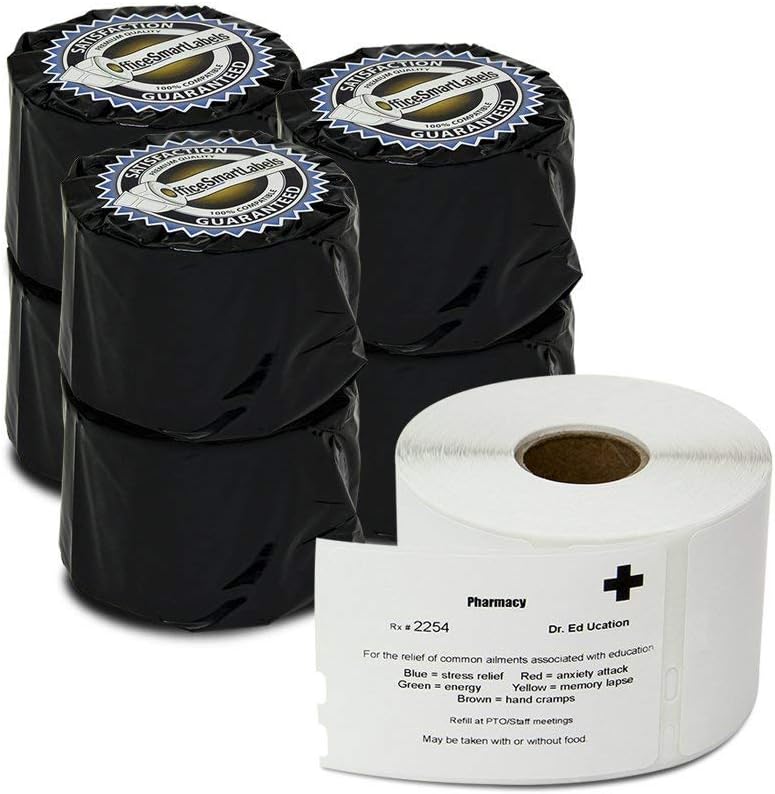 OfficeSmartLabels 2-1/8 x 2-3/4 inch Veterinary Diskette Media Labels, Compatible with 30258 Labels (6 Rolls / 400 Per Roll)