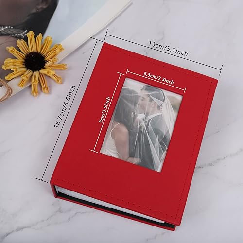 Miniatura 5 de RECUTMS Álbumes de fotos de 100 bolsillos de 4 x 6 pulgadas, páginas blancas para niños, álbumes familiares, libro de fotos de piel sintética para