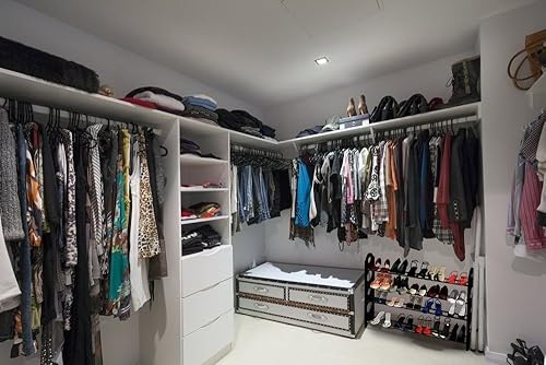 Miniatura 5 de Samanoya - Zapatero de 4 niveles, organizador de almacenamiento, armario de metal, 20 pares de zapateros, estante para zapatos, estante para