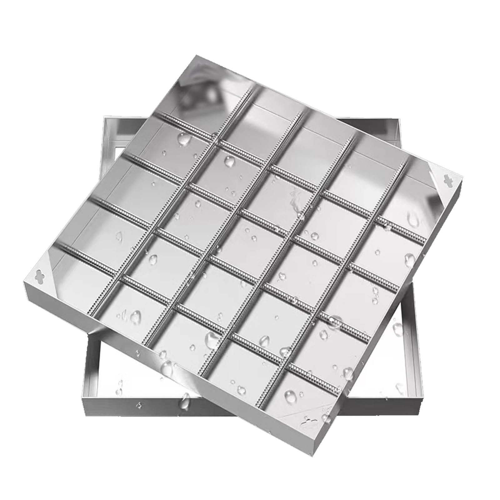 WXPGFEQ Customizable 304 Stainless Steel Invisible Manhole Cover 5cm/8cm HeightOutdoor Drain Cover for Garden Pathway (8cm 90x90cm/35.4x35.4in)