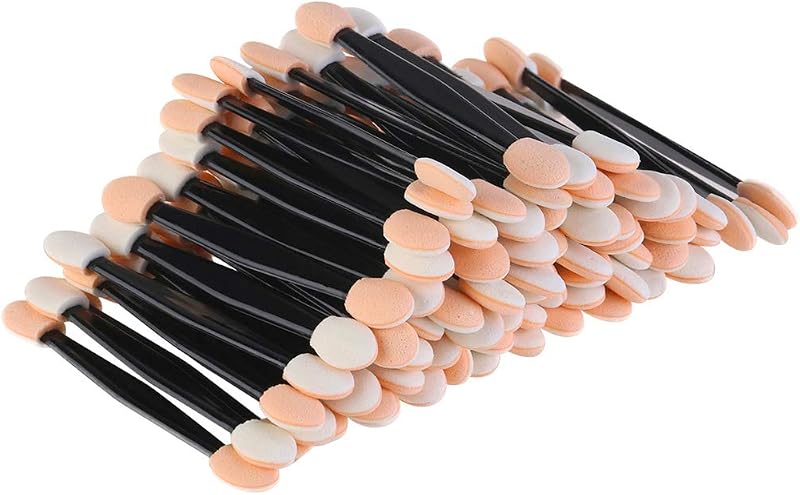 50Pcs Eyeshadow Applicators, Disposable Eyeshadow Sponge Brush | Double-Sided Eye Makeup Sponge Applicators