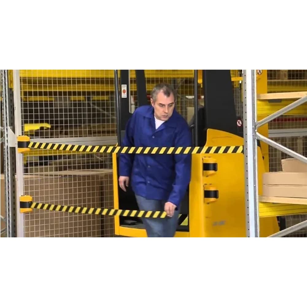 Gele En Zwarte Barrier Tape Uittrekbare Gordelbarrière – Magnetische Wandmontage, 3/5/10 M, Voor Crowd Control Intrekbare Riem Voor Wachtrij