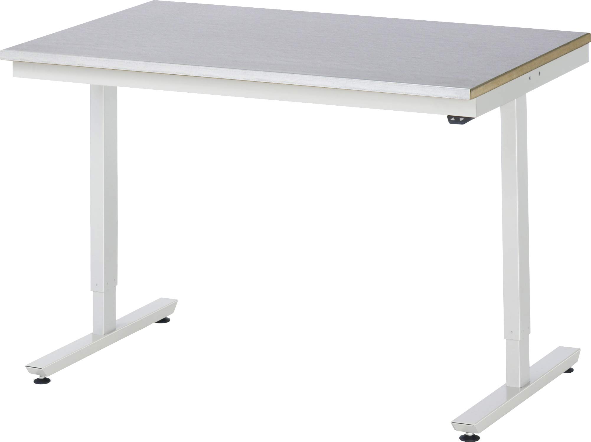 Tavolo da lavoro elettrico regolabile in altezza, B1250 x P800 x 720 – 1120 mm, piastra ES 28 mm | Piano in acciaio inox, altezza 720 - 1120 mm, largh x prof 1250 x 800 mm