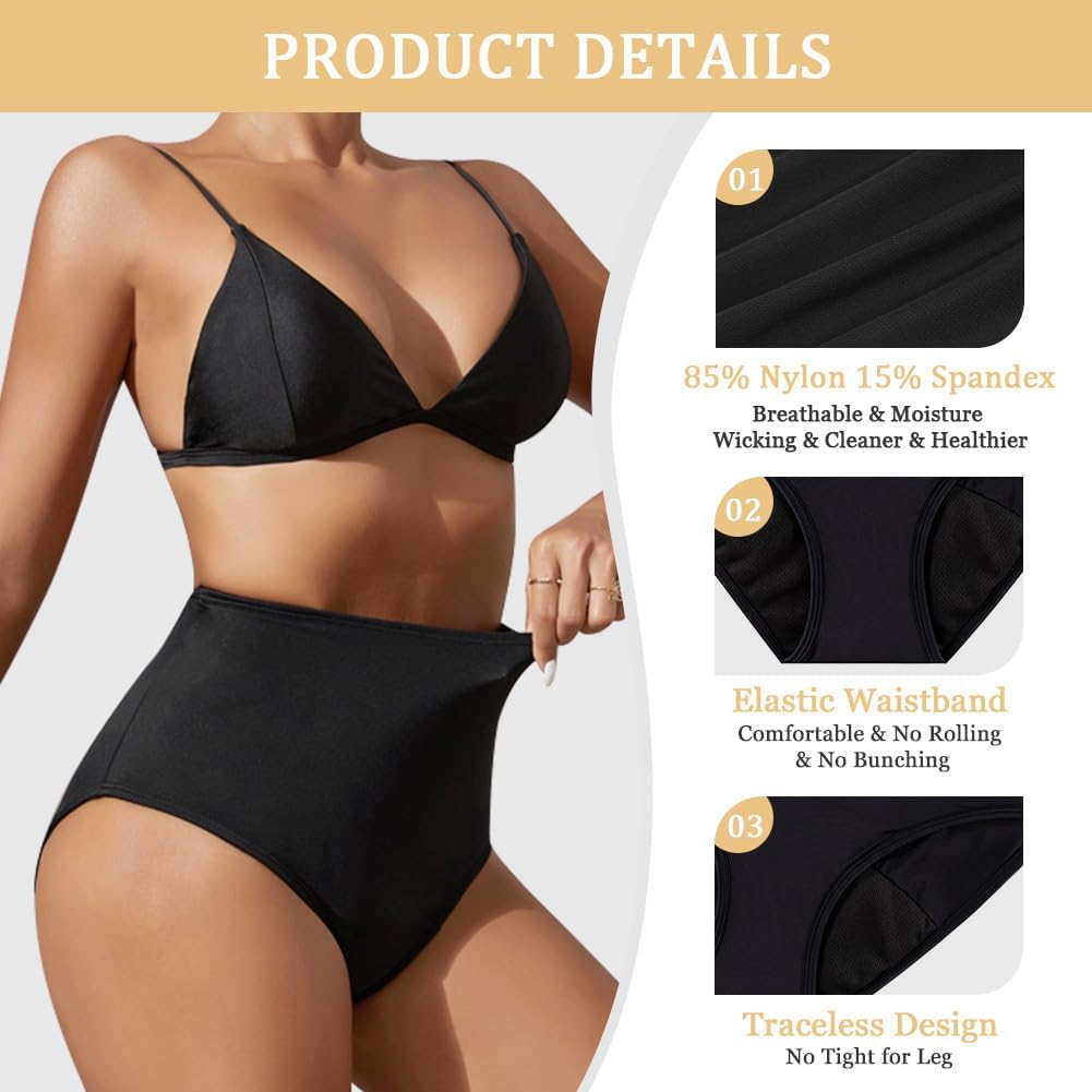 flintronic Spodnie bikini z okresami, S, czarny, S