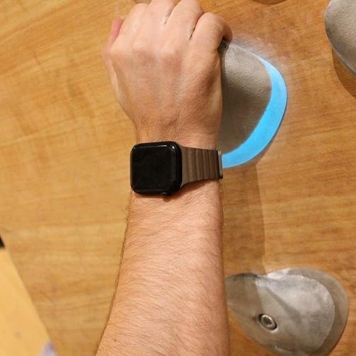 Miniatura 3 de Compatible con Apple Watch Band 1.732pulgadas, 1.654pulgadas, 1.575pulgadas, 1.496pulgadas. Correa de piel ajustable mejorada con sistema de cierre