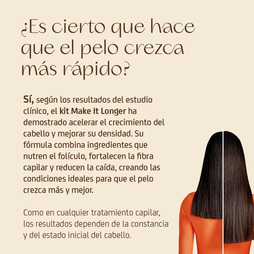 Nuggela & Sulé Make It Longer Hair Kit. Tratamiento que Acelera el Crecimiento del Cabello hasta en un 41,2%. Demostrado Mediante Estudio Clínico. 250 ml + 70 ml