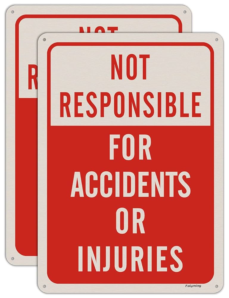 amazon-com-2-pack-not-responsible-for-accidents-or-injuries-signs-14-x-10-inches-enter-at-your-own-risk-sign-metal-reflective-rust-aluminum-uv-protected-easy-mounting-indoor-outdoor-use for Free Printable Not Responsible For Accidents Sign Amazon.com: 2 Pack Not Responsible for Accidents Or Injuries Signs 14 x 10 Inches Enter at Your Own Risk Sign Metal Reflective Rust Aluminum UV Protected Easy Mounting Indoor Outdoor Use : for Free Printable Not Responsible For Accidents Sign