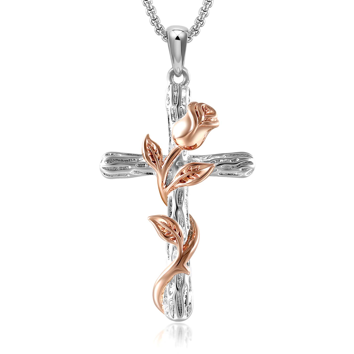Rose Flower Necklace Jewelry 