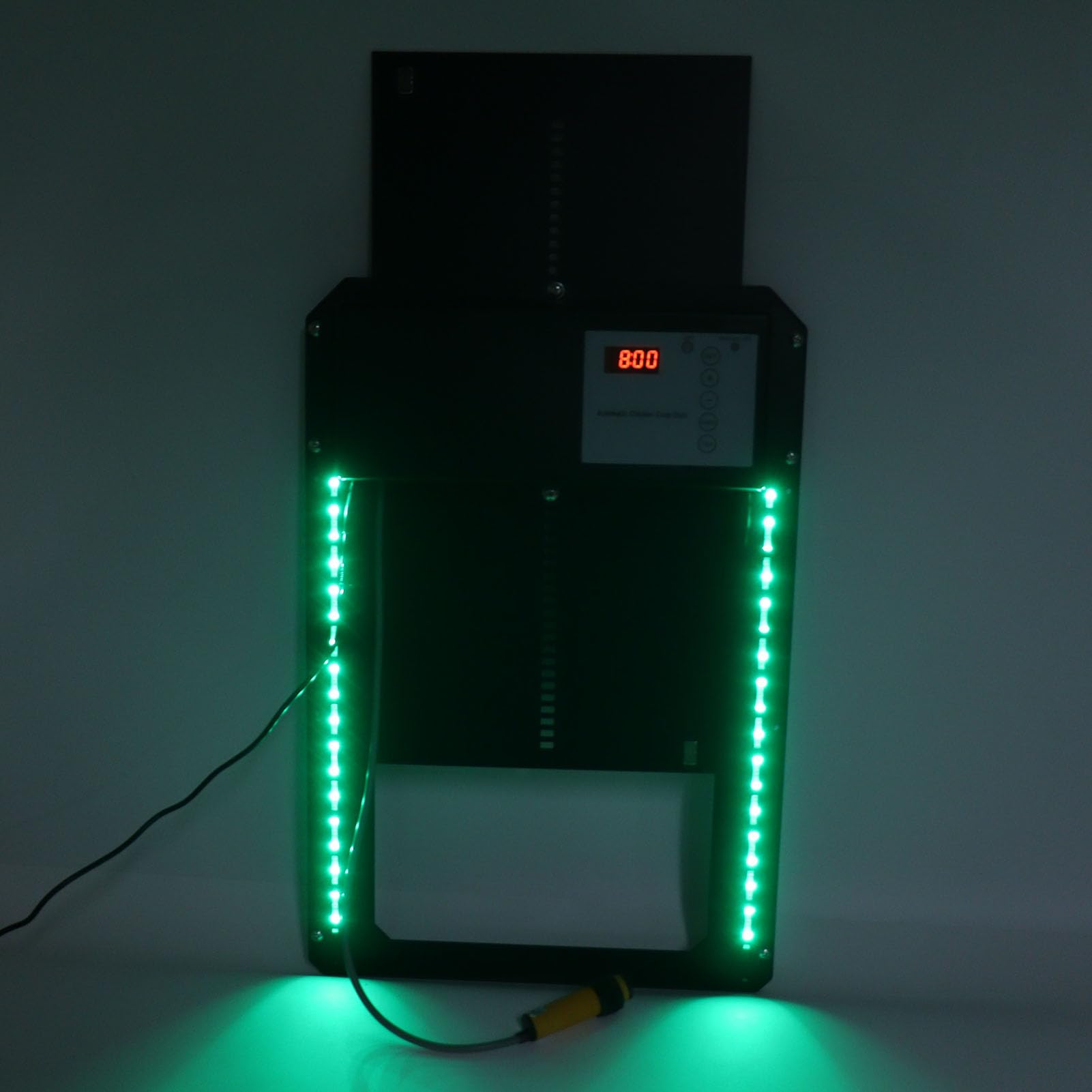 Apriporta Automatico per pollaio, Porta Automatica con Timer, sensore di Luce, Porta in Alluminio con Telecomando, apriporta Anti-Morsetto per cancello per pollame (UK)