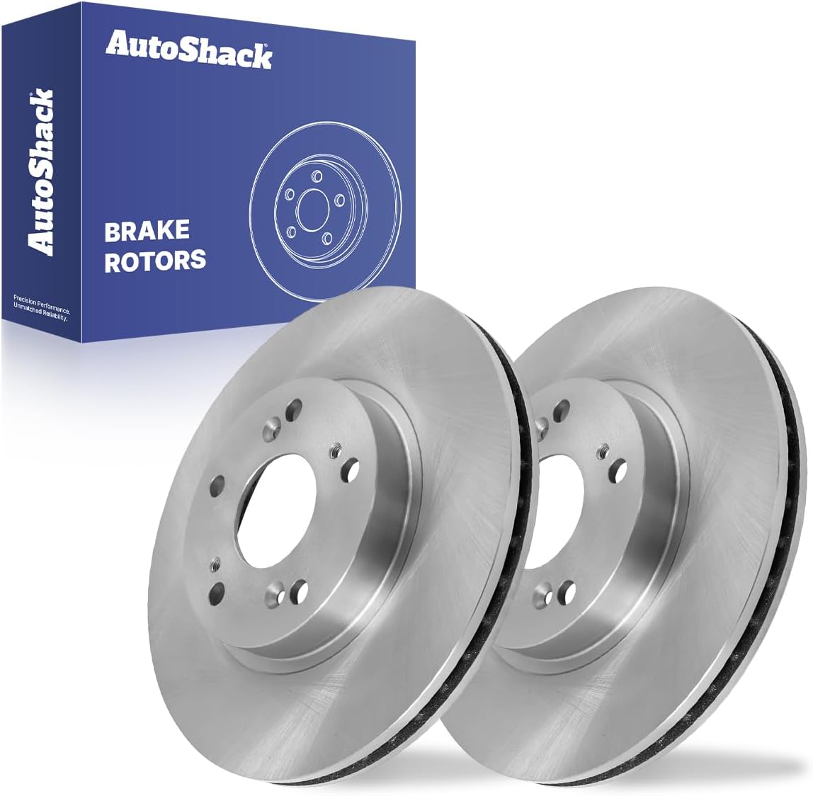 AutoShack Front Vented Brake Rotors 2-PC Set Replacement for 2002-2004 Honda CR-V 11.09" (281.7 mm)