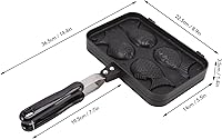 Vista 7 de Taiyaki Fish Shape Cake Maker antiadherente Taiyaki Doble Hornear Pan Waffle Hornear