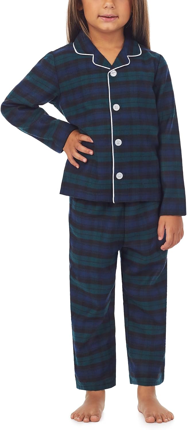 Lanz of Salzburg Sleepwear for Children Classic Long Sleeve and Pant Holiday Flannel Boys and Girls Pajamas (Toddler & Kids)
