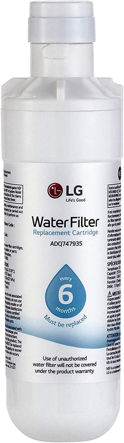LG LT1000P - 6 Month / 200 Gallon Capacity Replacement Refrigerator Water Filter, White & 6 Month (LT120F) Replacement Refrigerator Air Filter, 1 Count (Pack of 1), White