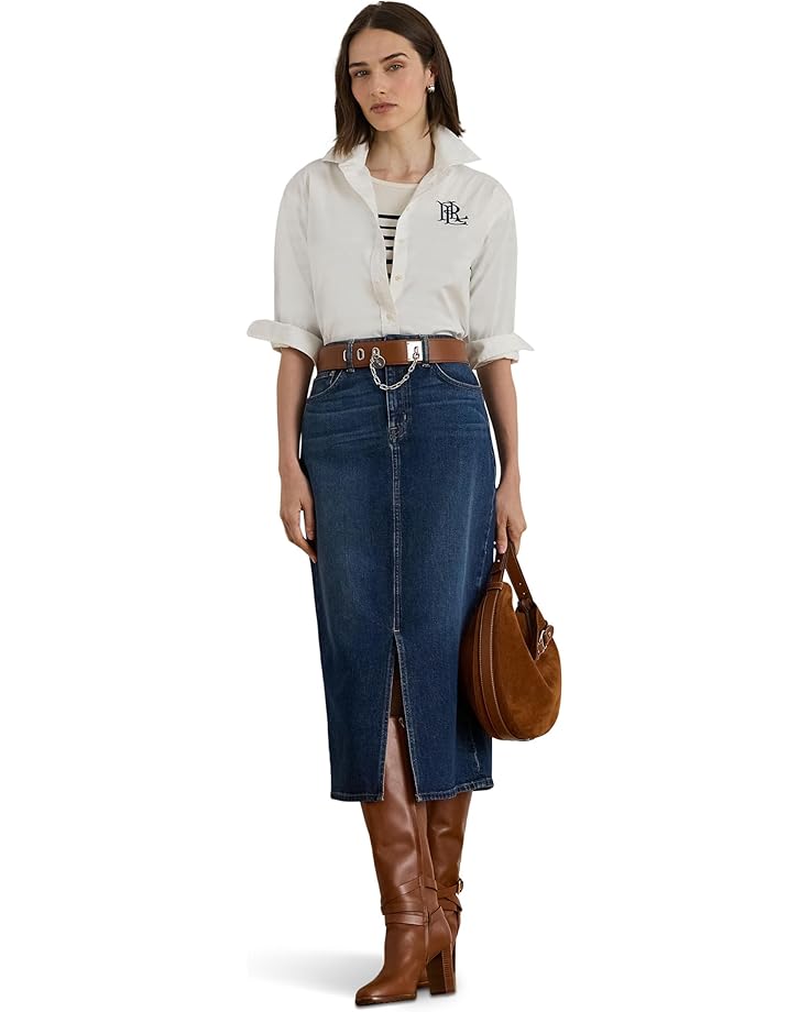 Lauren Ralph Lauren Denim Midi Skirt - #4 of 4