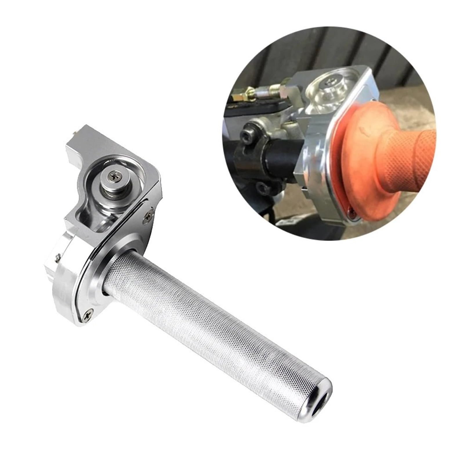 Uchwyty motocyklowe Uniwersalny 22 mm uchwyt motocyklowy CNC z aluminium, manetka gazu Quick Twister z linką gazu, pasuje do silników 50, 110, 125 i 250 cm3