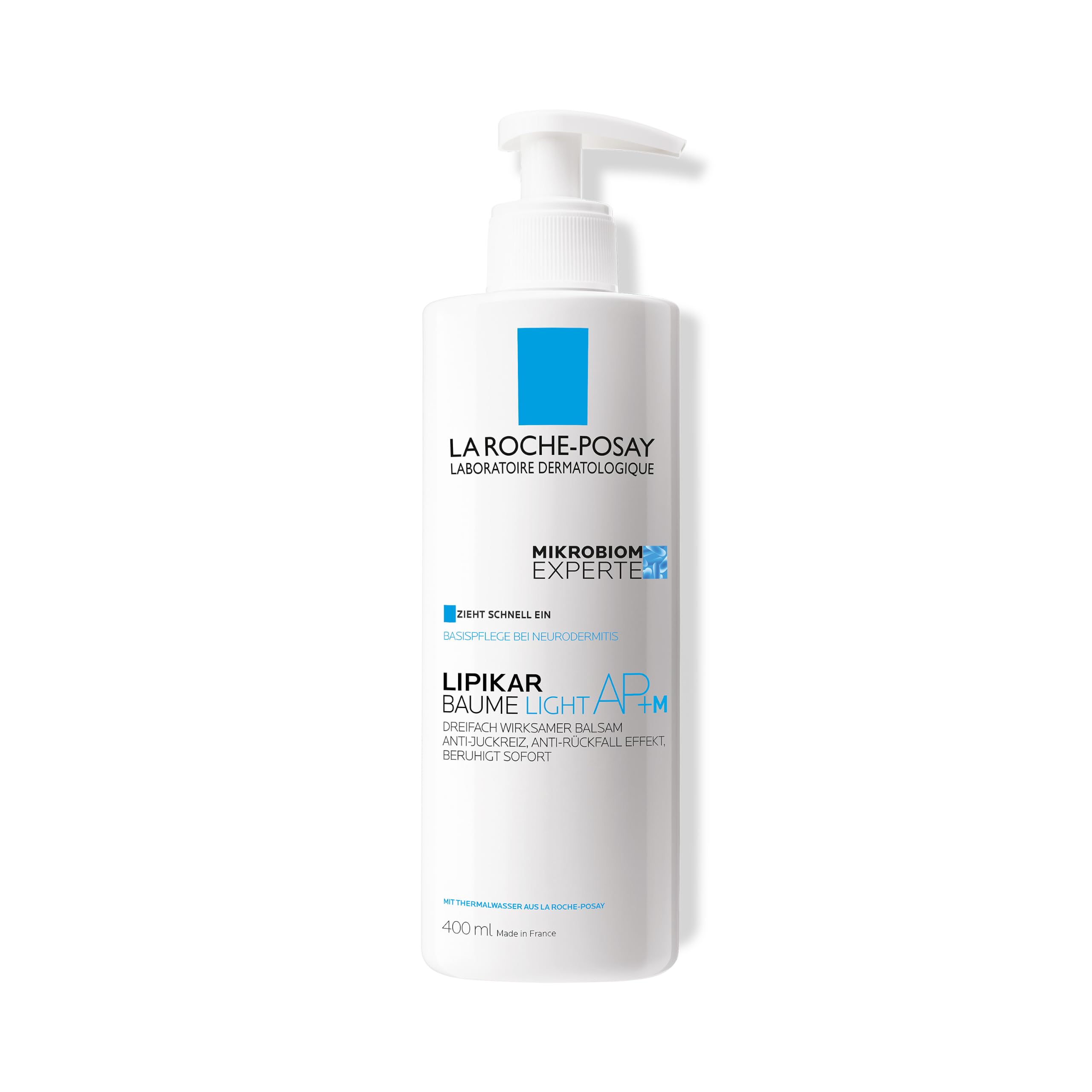 La Roche-Posay Lipikar Baume Light AP+M, Rückfettende Lotion bei Neurodermitis und trockener Haut, Schnell einziehend, Ohne Duftstoffe, Für Babys ab 3 Monaten, Kinder und Erwachsene, 400 ml