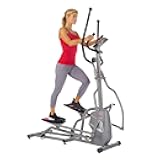 Magnetic Elliptical Machine with Adjustable Resistance, Fully Body Workout for Home with Pulse Sensor Monitor, Long Stride Low-Impact Workout with SunnyFit App Access
